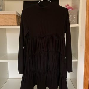 Black Tiered Mini Dress
